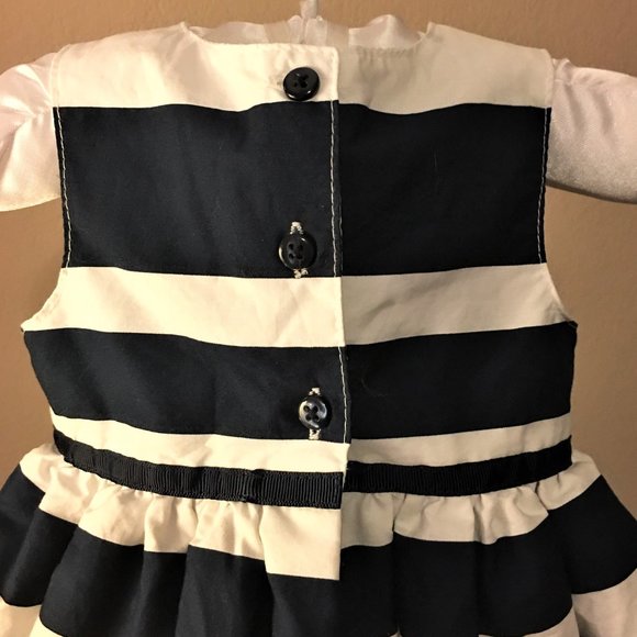 PRIMARK "Made with Love" Navy & White Dress   3-6M - Picture 8 of 12
